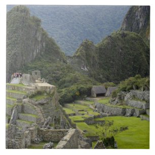 Machu Picchu, ruïnes van Inca-stad, Peru. 2 Tegeltje