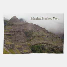 Machu Picchu Ruins, Peru gaat dicht Theedoek