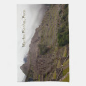 Machu Picchu Ruins, Peru gaat dicht Theedoek (Verticaal)