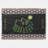 Machu_Picchu Silhouet & Regenboogkleuren Deken (Voorkant)