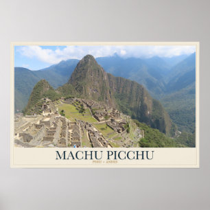 Machu Picchu stenen terrassen Poster