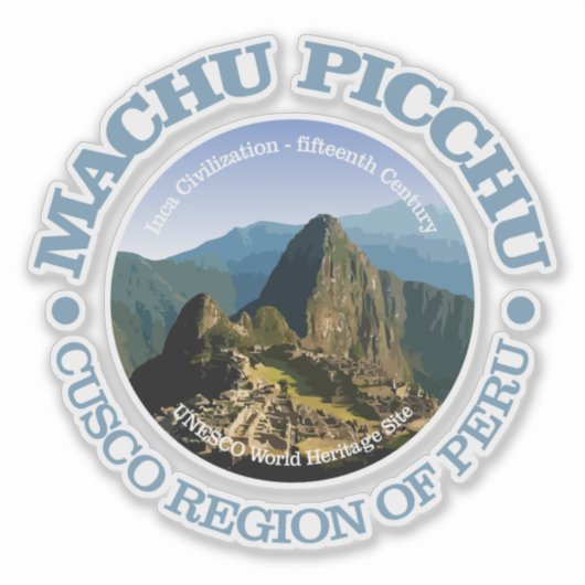 Machu Picchu Sticker (Voorkant)