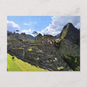 Machu Picchu vanmiddag, Peru Briefkaart