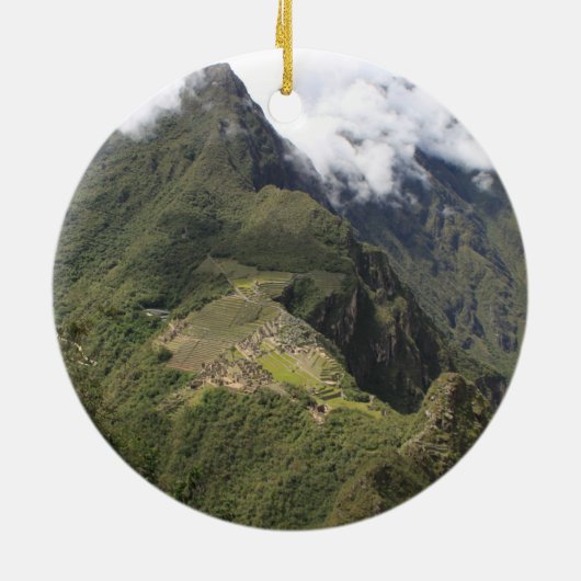Machu Picchu-versiering Keramisch Ornament (Achterkant)