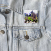 Machu Picchu Vierkante Button 5,1 Cm (In situ)