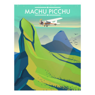 Machu Picchu Vlucht Reisposter Foto Afdruk