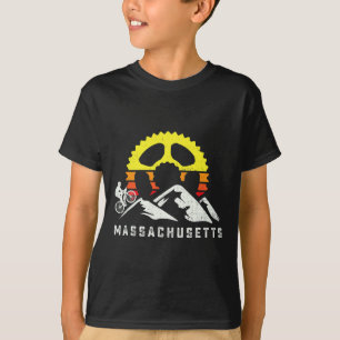 Machusetts Mountainbiken Retro-fietsrijder Mtb Cy T-shirt