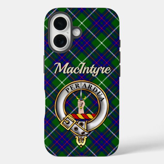 MacIntyre Clan Badge & Tartan iPhone / iPad case (Achterkant)