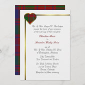 MacIntyre Plaid Heart Wedding Invitation Kaart (Voorkant / Achterkant)