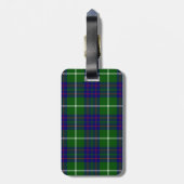 MacIntyre tartan green blue plaid Bagagelabel (Achterkant verticaal)