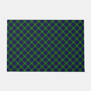 MacIntyre tartan green blue plaid Deurmat
