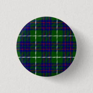 MacIntyre tartan green blue plaid Ronde Button 3,2 Cm