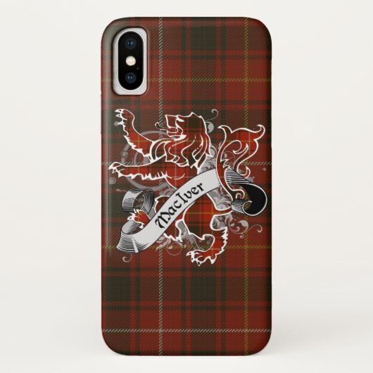 MacIver Tartan Lion Case-Mate iPhone Case (Achterkant)