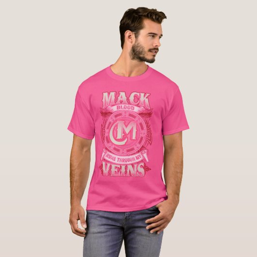 Mack familienaam, loopt door mijn aderen t-shirt (Voorkant volledig)