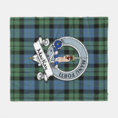 MacKay Ancient Clan Badge Tartan Pset Fleece Deken (Voorkant (Horizontaal))