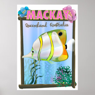 Mackay Australia Tropical reisposter Poster