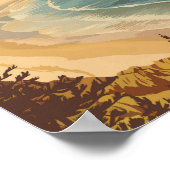 Mackay Australië Illustratie Reizen Art Vintage Poster (Hoek)