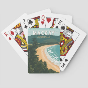 Mackay Australië Travel Art Vintage Pokerkaarten