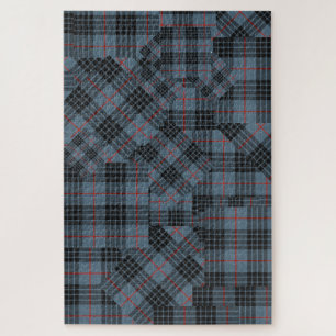 Mackay Blauwe Tartan Schotse Plaid Patroon Legpuzzel