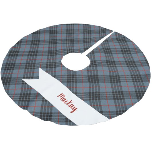 MacKay Blue Tartan Pset Scottish Pattern Kerstboom Rok (Gekanteld)