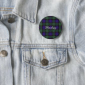 Mackay clan Pset Scottish tartan Ronde Button 5,7 Cm (In situ)