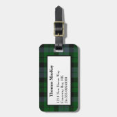 MacKay Clan Tartan Pset Bagagelabel (Voorkant verticaal)
