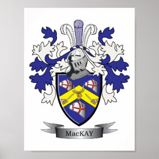 MacKay Family Crest Coat of Arms Poster