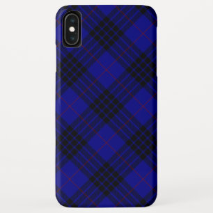 MacKay tartan blauw zwart geruit iPhone XS Max Hoesje