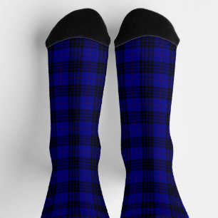 MacKay tartan blauw zwart geruit Sokken