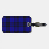 MacKay tartan blauwe schol Bagagelabel (Achterkant horizontaal)