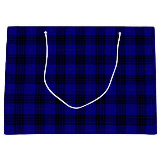 MacKay tartan blauwe schol Groot Cadeauzakje (Voorkant)