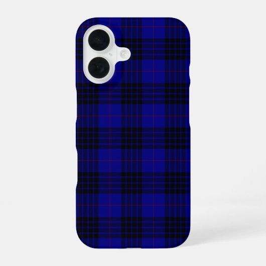 MacKay tartan blauwe schol iPhone 16 Hoesje (Achterkant)