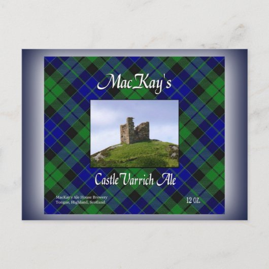 MacKay's Castle Varrich Ale Briefkaart (Voorkant)