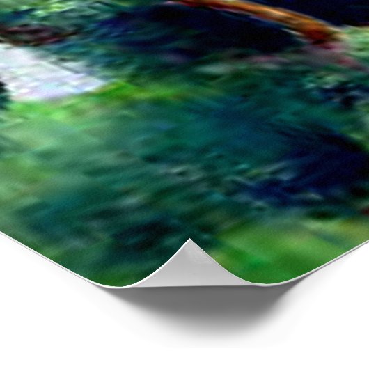 Macke - Gezicht op Tegernsee Poster (Hoek)