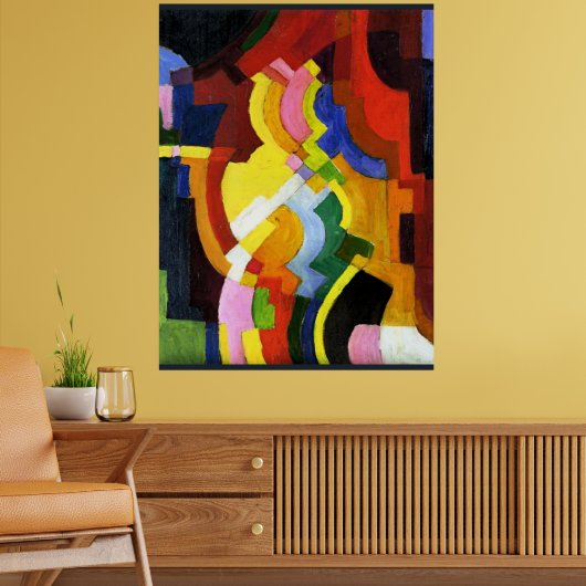 Macke - Kleurrijke vormen III, abstract kunstwerk, Poster (Woonkamer 2)