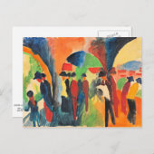 Macke - Onder de prieeltjes van Thun Briefkaart (Voorkant / Achterkant)