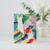 Macke - Picnic op het strand Briefkaart (Staand voorkant)