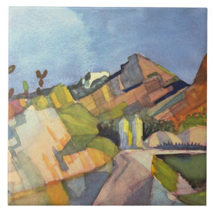 Macke - Rocky Landscape Tegeltje