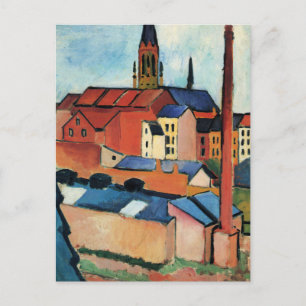 Macke - St. Mary's met huis en schoorsteen Briefkaart