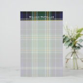 MacKellar Plaid Custom Stationery Briefpapier (Staand voorkant)