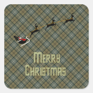 MacKellar Weathered Scottish Tartan Vierkante Sticker