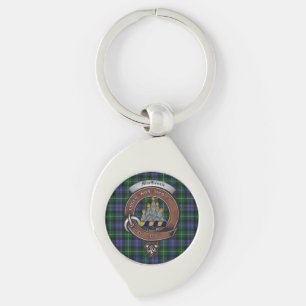 MacKenzie Clan Badge Zilveren metalen sleutelhange Sleutelhanger