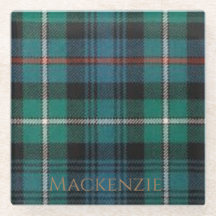 Mackenzie Clan Tartan Glass Onderzetter