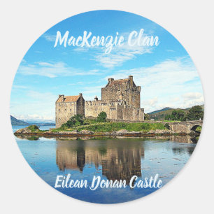 MacKenzie Clan's Schotse Castle-Sticker Ronde Sticker