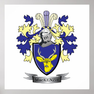 MacKenzie Family Crest Coat of Arms Poster
