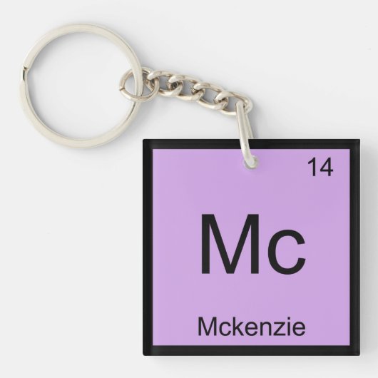 Mackenzie Name Chemistry Element Periodic Table Sleutelhanger (voorkant)