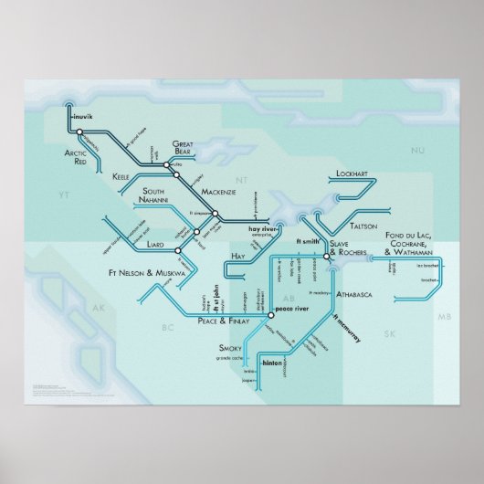 Mackenzie River System, 15 x 20 Poster (Voorkant)