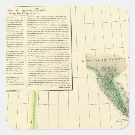 Mackenzie River, Yukon Vierkante Sticker (Voorkant)