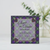 Mackenzie Scottish clan tartan - Pset Save The Date (Staand voorkant)