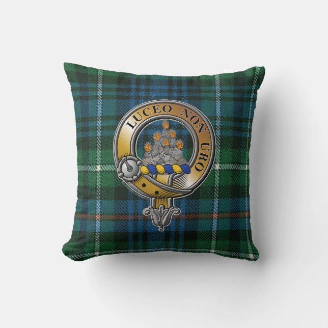 MacKenzie Tartan & Badge Kussen (Voorkant)